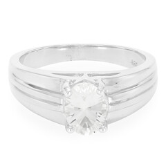 Anillo de hombre en plata con Petalita