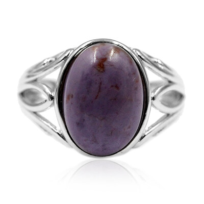 Anillo en plata con Ópallo fluorita