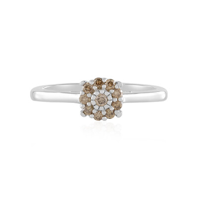 Anillo en plata con Diamante chocolate I2