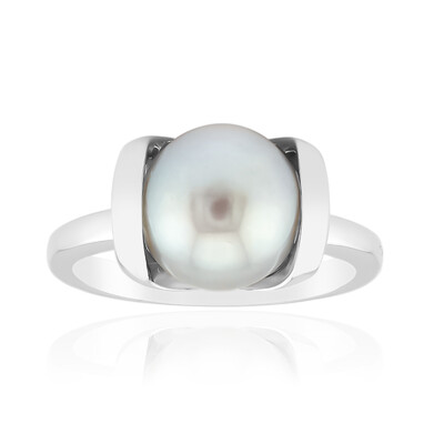 Anillo en plata con Perla plateada Freshwater (TPC)
