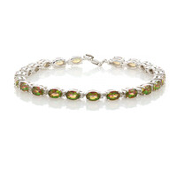 Brazalete en plata con Cuarzo Tundra