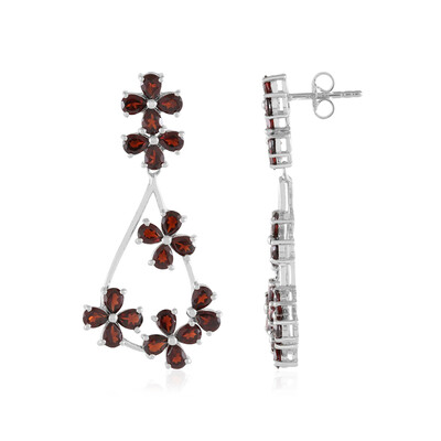 Pendientes en plata con Granate de Mozambique