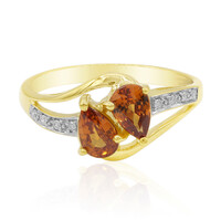 Anillo en oro con Granate espesartina