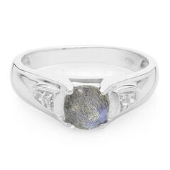 Anillo en plata con Espectrolita