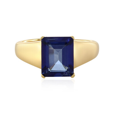 Anillo en plata con Topacio azul royal