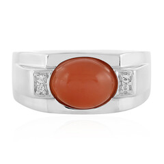 Anillo en plata con Piedra de luna de Kangeyam