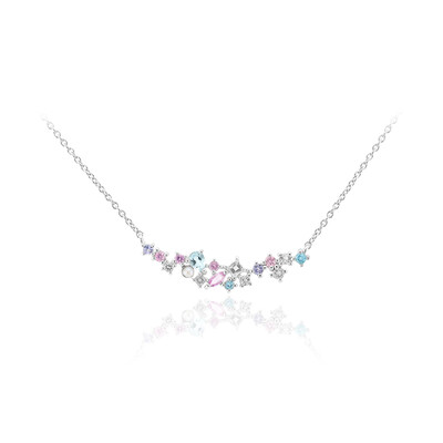 Collar en plata con Topacio azul cielo