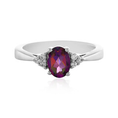 Anillo en plata con Topacio místico púrpura