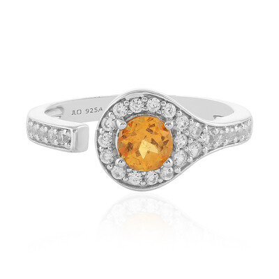 Anillo en plata con Granate mandarina