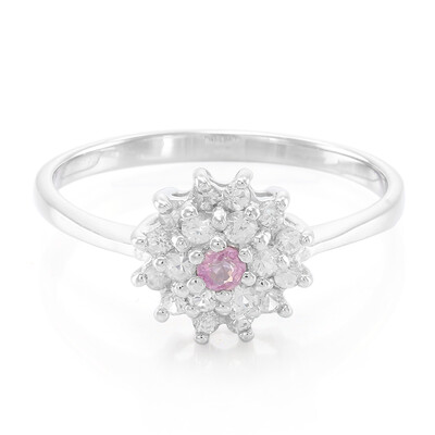 Anillo en plata con Zafiro de Ceilán rosa