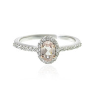 Anillo en plata con Morganita