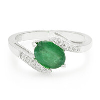 Anillo en plata con Esmeralda de Bahía