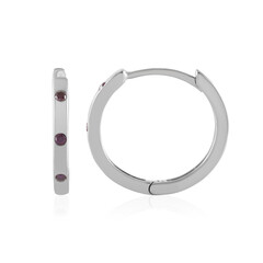 Pendientes en plata con Diamante púrpura I2