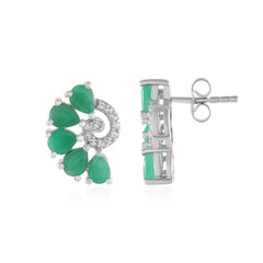 Pendientes en plata con Esmeralda de Socoto
