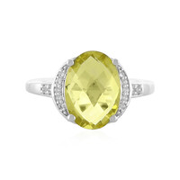 Anillo en plata con Quarzo limón