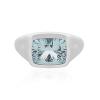 Anillo en plata con Topacio azul cielo