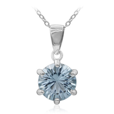 Collar en plata con Topacio azul cielo