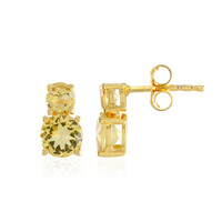 Pendientes en plata con Berilo amarillo