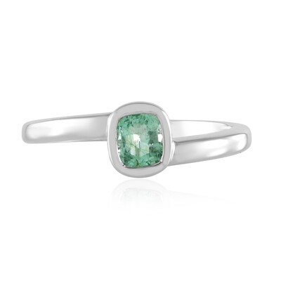 Anillo en plata con Esmeralda de Rusia