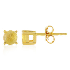 Pendientes en plata con Zafiro amarillo de Madagascar