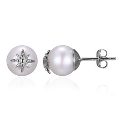 Pendientes en plata con Perla Freshwater