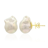 Pendientes en oro con Perla Freshwater (TPC)