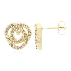Pendientes en oro con Diamante champán