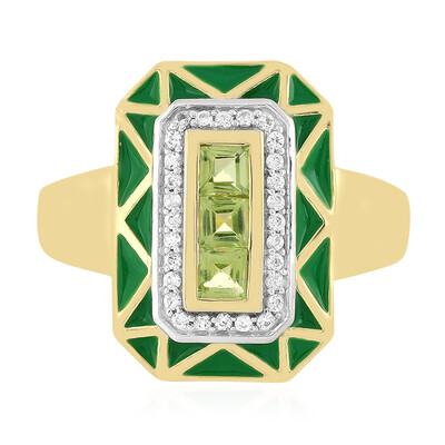 Anillo en plata con Peridoto
