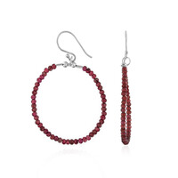 Pendientes en plata con Granate de Mozambique