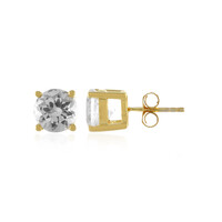 Pendientes en plata con Topacio blanco