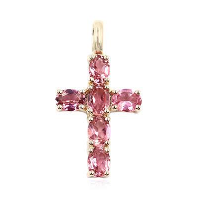 Colgante en oro con Turmalina rosa