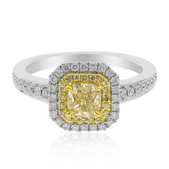 Anillo en oro con Diamante amarillo SI2 (CIRARI)