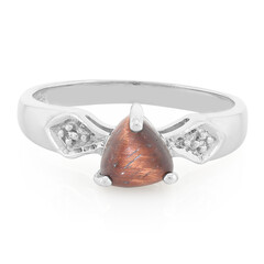 Anillo en plata con Ojo de tigre rojo
