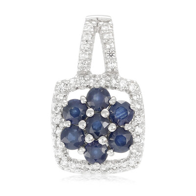 Colgante en plata con Zafiro azul