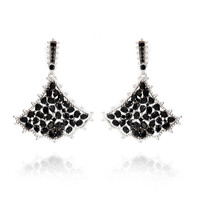 Pendientes en plata con Espinela negra (Dallas Prince Designs)