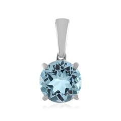 Colgante en plata con Topacio azul cielo