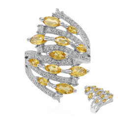 Anillo en plata con Citrino