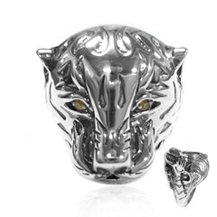 Anillo en plata con Diamante amarillo I2