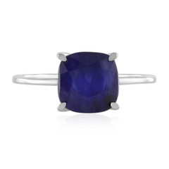 Anillo en oro con Zafiro azul de Madagascar