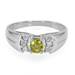 Anillo en plata con Turmalina cuprífera