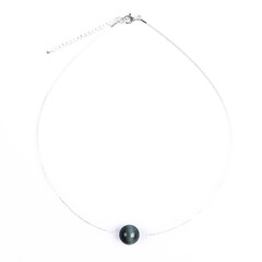 Collar en plata con Cuarzo ojos de tigre antracita