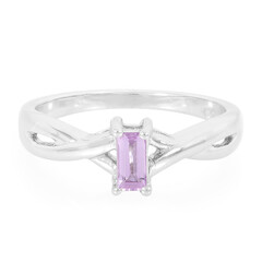 Anillo en plata con Zafiro de Ceilán púrpura no calentado