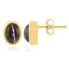 Pendientes en plata con Sillimanita ojo de gato