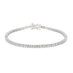 Brazalete en plata con Topacio blanco (Adela Silber)