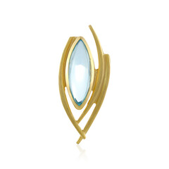 Colgante en plata con Topacio azul cielo