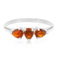 Anillo en plata con Ópalo de fuego de Querétaro