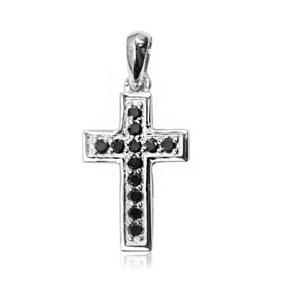 Colgante en plata con Diamante negro