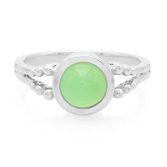 Anillo en plata con Crisoprasa imperial
