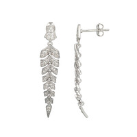 Pendientes en plata con Zircón (Adela Silber)