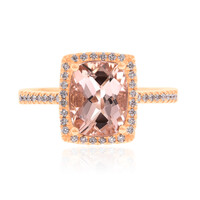 Anillo en oro con Morganita AAA